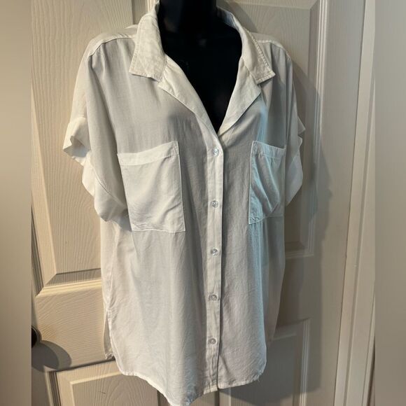 DEAR JOHN DENIM
CALI TIE FRONT SHIRT WHITE Size M - Picture 5 of 13